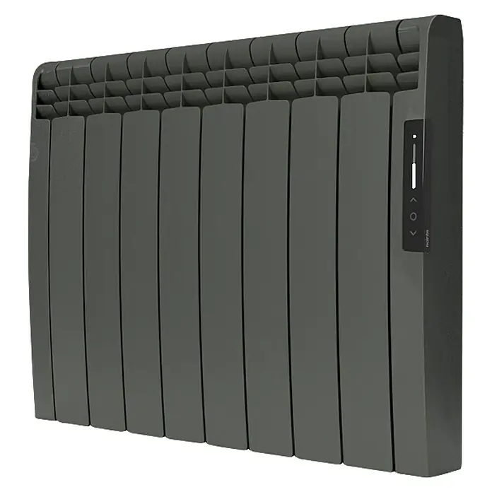 Rointe Emisor térmico Eoniq WiFi - 1.200 W, Antracita, 9,7 x 75 x 58,5 cm, Fluido - Radiador eléctrico gris con pantalla digital para control de temperatura para una calefacción eficiente del hogar.