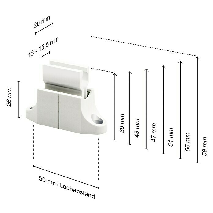 Schellenberg WandhalterungWeiß, Geeignet für: Kurbelbetriebene Rollläden Unknown