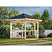 Palmako Carpa para exterior (Diámetro: 3,37 m, Abeto rojo, Altura de caballete: 3,13 m)