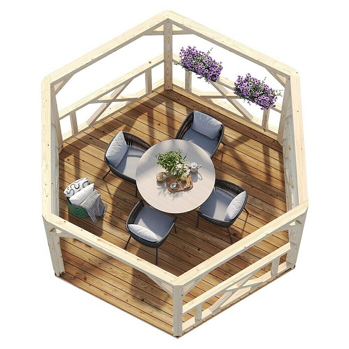 Palmako Carpa para exterior (Diámetro: 3,37 m, Abeto rojo, Altura de caballete: 3,13 m)