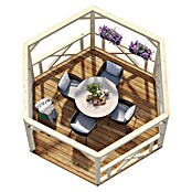 Palmako Carpa para exterior (Diámetro: 3,37 m, Abeto rojo, Altura de caballete: 3,13 m)
