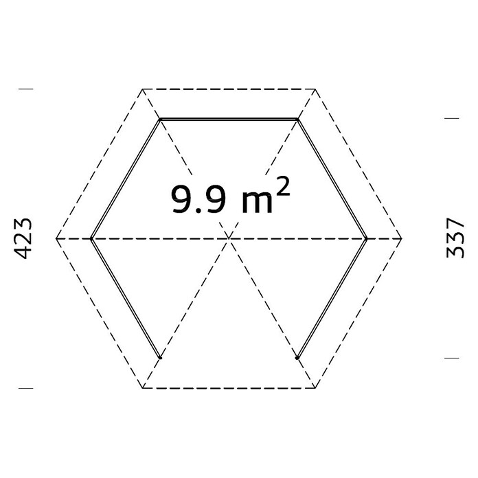 Palmako Carpa para exterior (Diámetro: 3,37 m, Abeto rojo, Altura de caballete: 3,13 m)