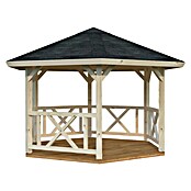 Palmako Carpa para exterior (Diámetro: 3,37 m, Abeto rojo, Altura de caballete: 3,13 m)