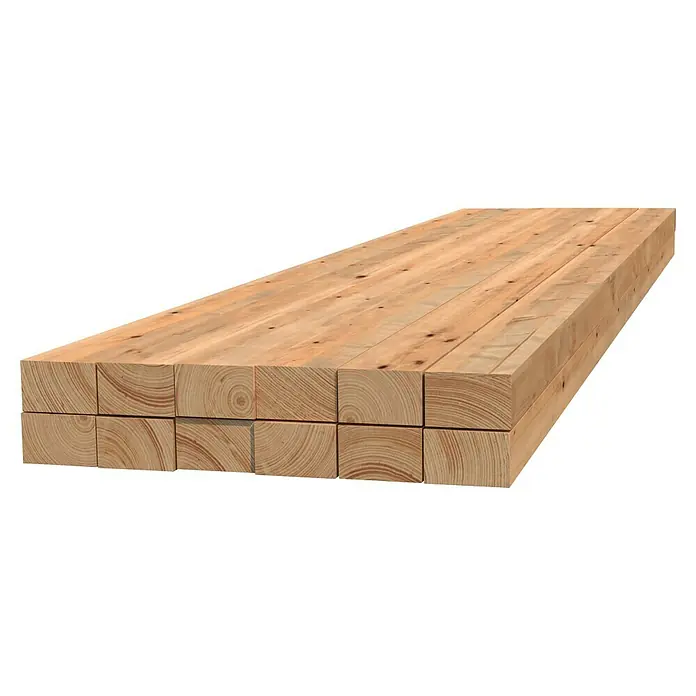 Palmako Gartenhaus-Fußboden Olivia - Passend für: Palmako Gartenhaus Olivia 1, 184 x 280 cm - Ein Stapel aus massivem, unbehandeltem Bauholz, ideal für robuste Konstruktionen und natürliche Bauprojekte mit sichtbarer Holzmaserung.