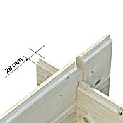 Palmako Caseta de jardín Klara (Medidas ext. (An x Pr): 518 x 424 cm, Madera, Natural) | BAUHAUS