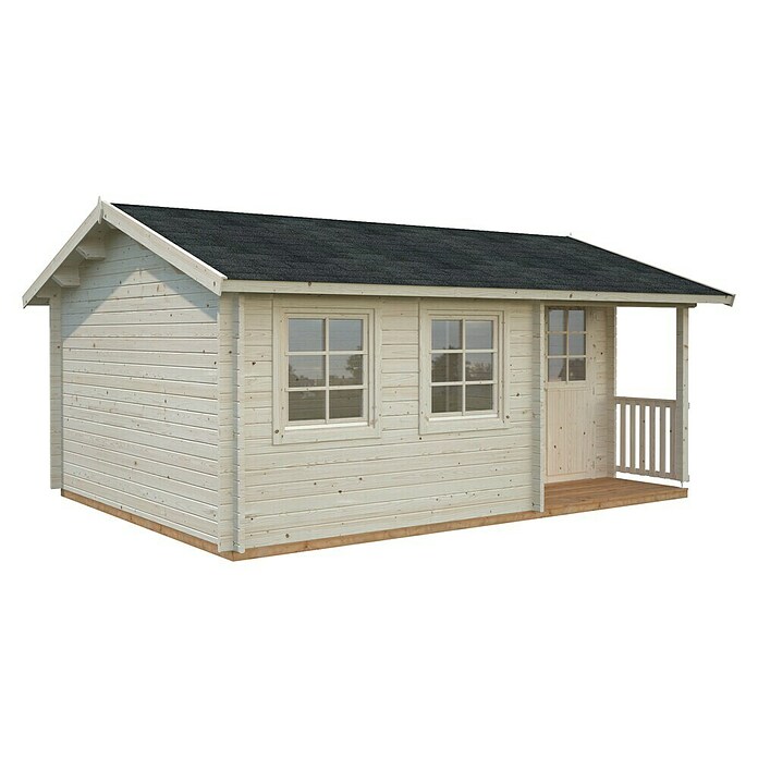 Palmako Caseta de madera para exterior (4,46 x 5,64 m, Espesor de pared: 44 mm)