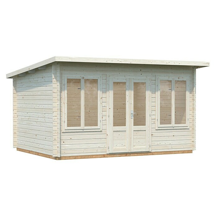 Palmako Caseta de jardín (Madera, 11,5 m², Espesor de pared: 34 mm, Natural)