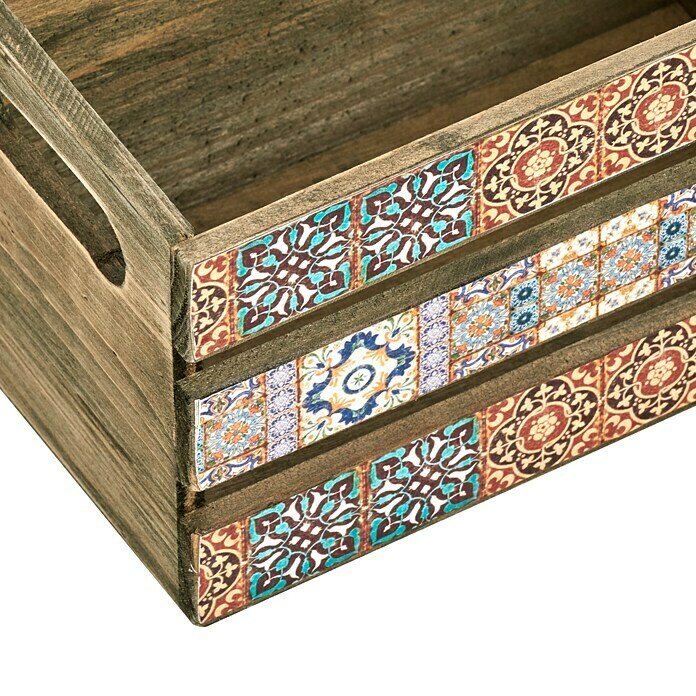 Zeller Aufbewahrungsbox Mosaik (L x B x H: 240 x 140 x 135 mm, Holz, Braun)  | BAUHAUS