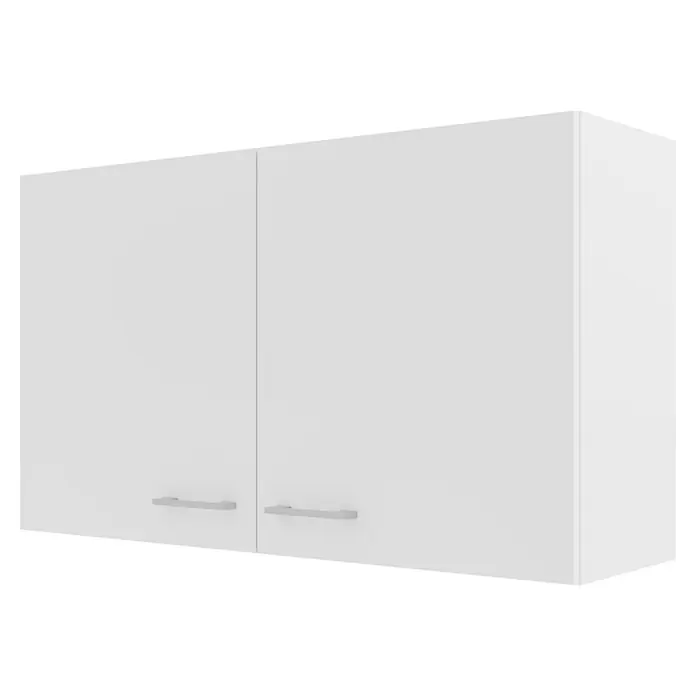Stolarz-Lempert Küchen-Hängeschrank Basic - 30,6 x 100 x 58 cm, Weiß - Weiße Küchenoberschränke mit modernen Griffen. Praktische und stilvolle Lösung für zusätzlichen Stauraum in der Küche.