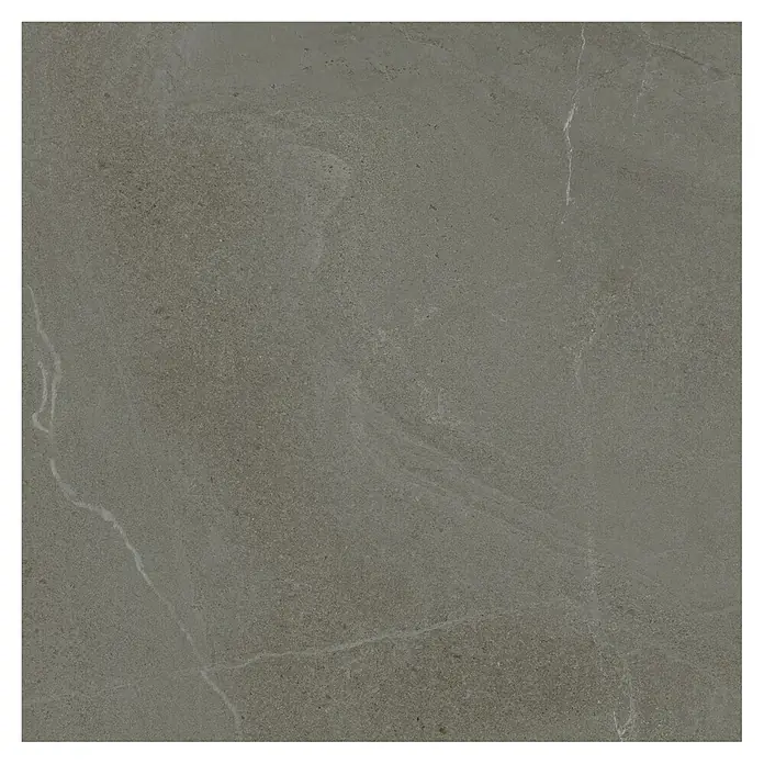 Terrassenfliese Slate 2.0 - 100 x 100 x 2 cm, Anthrazit, Matt - Graue Fliesen mit natürlicher Steintextur und feinen weißen Adern für ein elegantes und zeitloses Design.