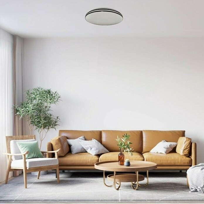 Ferotehna Okrugla stropna LED svjetiljka Carla  (24 W, Ø x V: 380 x 60 mm, Siva, Siva) | BAUHAUS