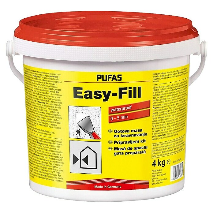 Pufas Površinsko polnilo za glajenje EASY-FILL  (4 kg) | 5920 - Spachtelmassen innen | HADI - Renovierungprodukte | HAD - Farben | HA - Farben | H - Innendeko/Farben | BAUHAUS