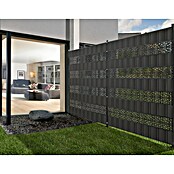 Floraworld Sichtschutzstreifen (201 x 19 cm, Anthrazit, Dekor Kreis) | BAUHAUS