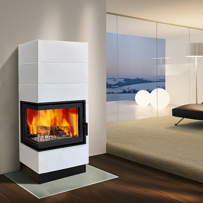 Domofire Kaminska peč Erfurt, leva  (6 kW, Belo-Črna) | 4125 - Stahl-Kaminöfen | DCED - Öfen | DCE - Heizung | DC - Sanitärinstallation | D - Sanitär | BAUHAUS