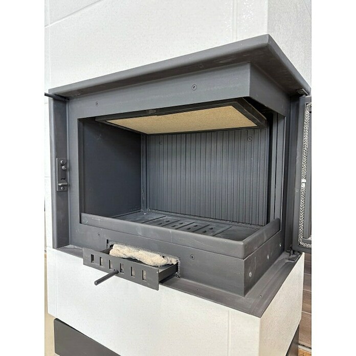 Domofire Kaminska peč Erfurt, leva  (6 kW, Belo-Črna) | 4125 - Stahl-Kaminöfen | DCED - Öfen | DCE - Heizung | DC - Sanitärinstallation | D - Sanitär | BAUHAUS