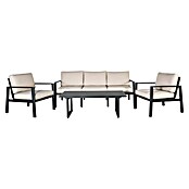 Kactus republic Conjunto de muebles Onix (4 pzs., Aluminio/Ratán sintético, Gris) | BAUHAUS