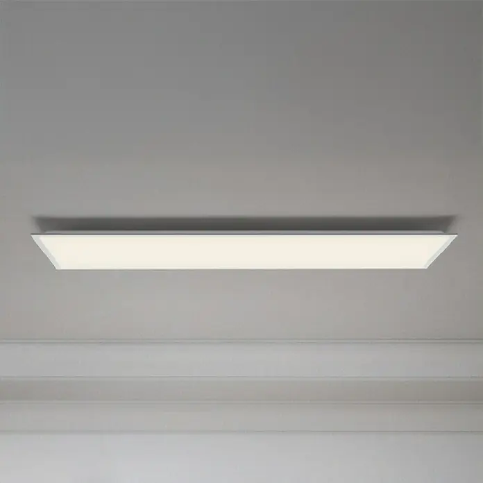 Ledvance Essential LED-Panel - 24 W, L x B x H: 100 x 25 x 6 cm, Weiß, Kaltweiß - Deckenleuchte mit einem hellen, rechteckigen LED-Panel, das ein modernes und effizientes Licht in jedem Raum erzeugt.