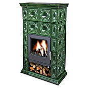 Domofire Kamin na drva Altenburg  (8 kW, Kapacitet grijanja prostorije: 160 m³, Materijal obloge: Keramika, Zelena) | BAUHAUS
