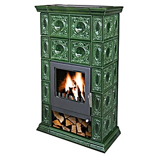 Domofire Kamin na drva Altenburg (8 kW, Kapacitet grijanja prostorije: 160 m³, Materijal obloge: Keramika, Zelena)
