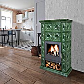 Domofire Kamin na drva Altenburg  (8 kW, Kapacitet grijanja prostorije: 160 m³, Materijal obloge: Keramika, Zelena) | BAUHAUS