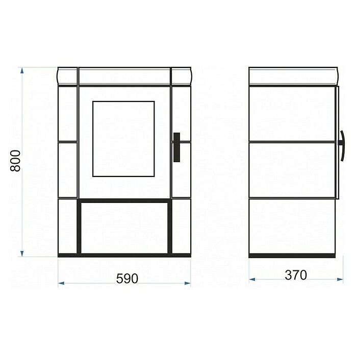 Domofire Kamin na drva Caorle II  (6 kW, Kapacitet grijanja prostorije: 150 m³, Materijal obloge: Keramika, Bež) | BAUHAUS