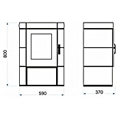 Domofire Kamin na drva Caorle II  (6 kW, Kapacitet grijanja prostorije: 150 m³, Materijal obloge: Keramika, Bež) | BAUHAUS