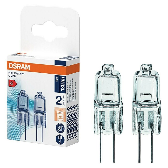 Osram Halostar Halogeenlamp Oven (10 W, G4, Warm wit, Totaal aantal stuks: 2 st.) | BAUHAUS