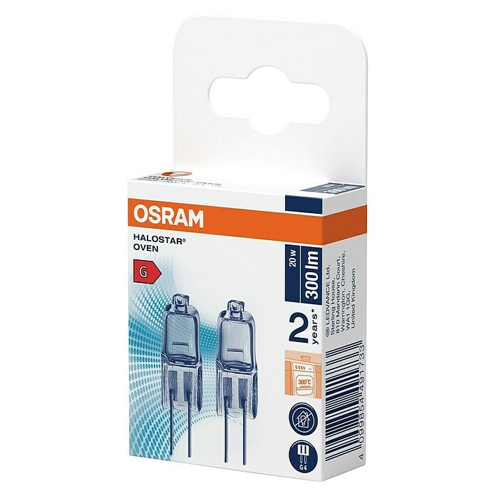 Osram Halostar Halogenlampe Ofen (20 W, G4, Warmweiß) | BAUHAUS