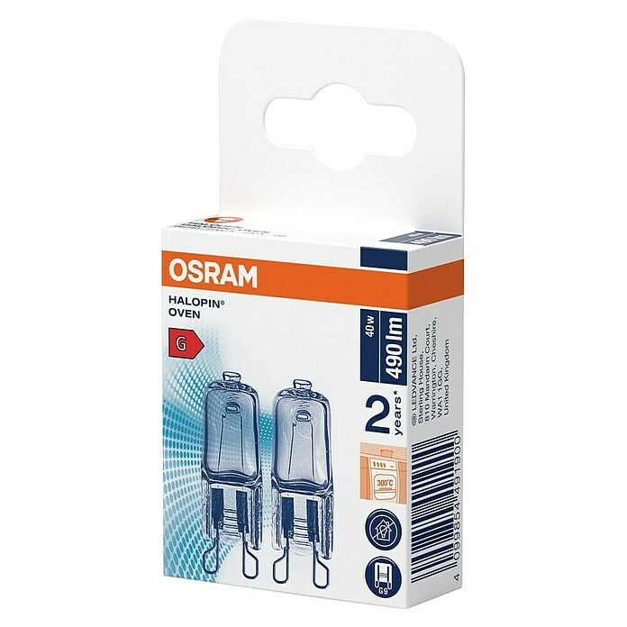 Osram Halopin Halogenlampe Ofen (40 W, G9, Warmweiß) | BAUHAUS