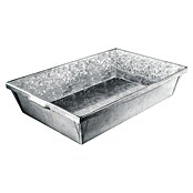 Pflanzschale eckig Pergart (L x B x H: 28,5 x 38,5 x 11,5 cm, Stahl, Silber) | BAUHAUS