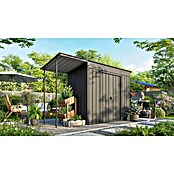 Globel Metallgerätehaus Skillion 84 (Außenmaß inkl. Dachüberstand (B x T): 324,6 x 124 cm, Stahl, Anthrazit) | BAUHAUS