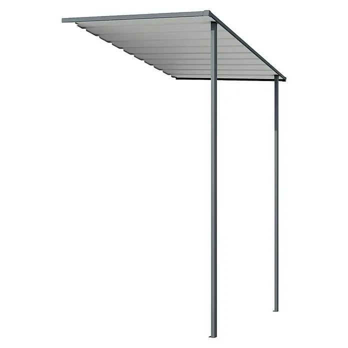 Globel Schleppdach - Passend für: Dream 65, Stahl, Anthrazit - Die graue Terrassenüberdachung mit geriffeltem Dach bietet Schutz und spendet Schatten. Die stabilen Pfosten sorgen für einen sicheren Stand.