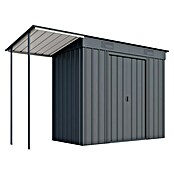 Globel Metallgerätehaus Skillion 84 (Außenmaß inkl. Dachüberstand (B x T): 324,6 x 124 cm, Stahl, Anthrazit) | BAUHAUS