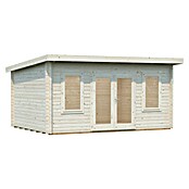 Palmako Caseta de jardín (Madera, 14,2 m², Espesor de pared: 44 mm, Natural)