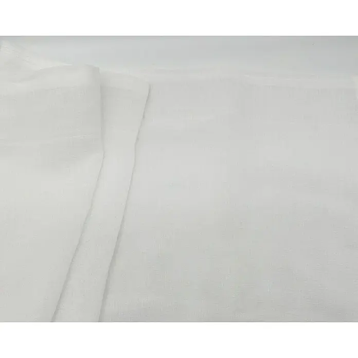 Visillo para ventana Cinta Multifunción Catina - An x Al: 140 x 270 cm, 100% poliéster, Blanco - Primer plano de tela blanca con un tacto suave y natural, ideal para ropa ligera o decoraciones.