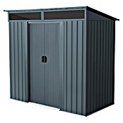 Pergart Gerätehaus Lüttich 64 (Außenmaß inkl. Dachüberstand (B x T): 195 x 121 cm, Stahl, Anthrazit) | BAUHAUS