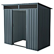 Pergart Gerätehaus Lüttich 64 (Außenmaß inkl. Dachüberstand (B x T): 195 x 121 cm, Stahl, Anthrazit) | BAUHAUS