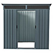 Pergart Gerätehaus Lüttich 64 (Außenmaß inkl. Dachüberstand (B x T): 195 x 121 cm, Stahl, Anthrazit) | BAUHAUS