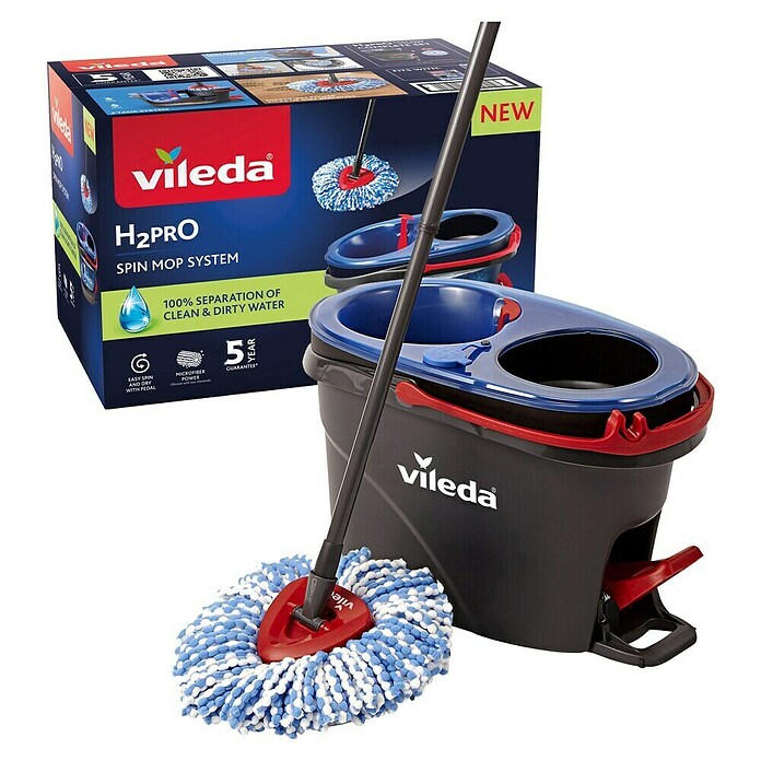 Vileda Set de limpieza H2PRO Spin Mop System (3 pzs., null) | BAUHAUS