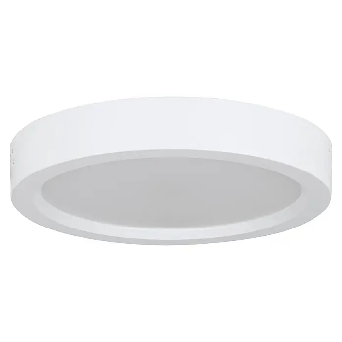 Eglo Foco downlight de superficie LED IDUN-E - 12 W, Ø x Al: 21 x 3,1 cm, Blanco frío - Lámpara de techo redonda blanca con un diseño sencillo y moderno, ideal para cualquier habitación de la casa u oficina.