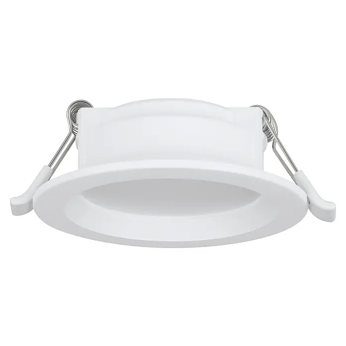 Eglo Pack downlights LED IDUN-E - 12 W, 8,6 x 3,1 cm, Blanco, Blanco frío, 3 ud. - Luz LED empotrable blanca con borde redondo y clips de montaje integrados para una fácil instalación en el techo.