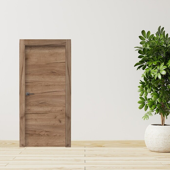 Solid Elements Pack puerta de interior Cognac (72,5 x 203 cm, Derecha, Roble Coñac, Maciza) | BAUHAUS