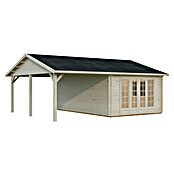 Palmako Caseta de jardín Irene (Medidas ext. (An x Pr): 703 x 619 cm, Madera sin tratar, Natural) | BAUHAUS