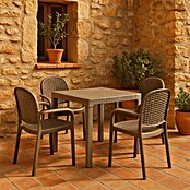 Mesa de jardín Lasarte (L x An x Al: 80 x 80 x 72 cm, Tecnopolímero/Fibra de vidrio, Taupé) | BAUHAUS