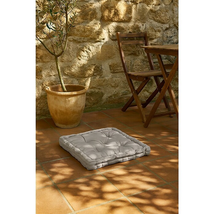 Cojín para suelo capitone water resist (Taupe, 45 x 45 cm, 1 ud.) | BAUHAUS