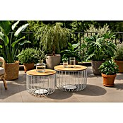 Mesa auxiliar de jardín Alexis (53 x 33 cm, Blanco) | BAUHAUS