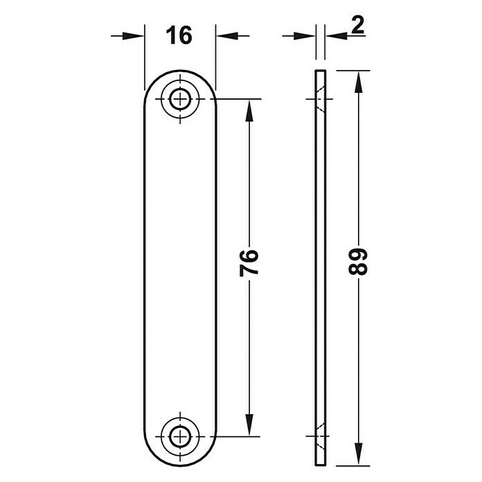 Häfele Cierre magnético (Fuerza de adherencia: 8 kg, An x Al: 15,6 x 86 mm, Zinc fundido)
