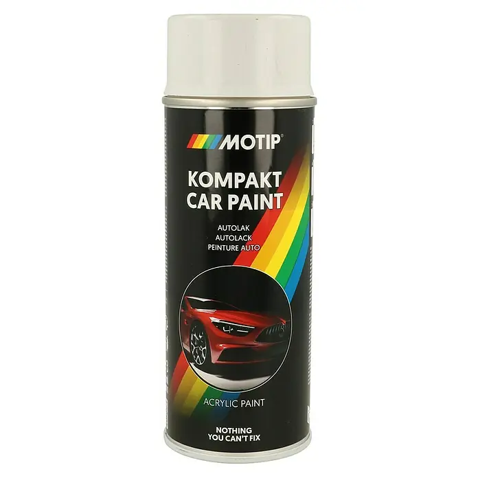 Motip Sprühlack Kompakt - 45320 Weiss-Grau, Glänzend, 400 ml - Dose Motip Kompakt Autolack mit Farbspray, ideal für schnelle Lackreparaturen am Auto. Hohe Deckkraft, einfache Anwendung.