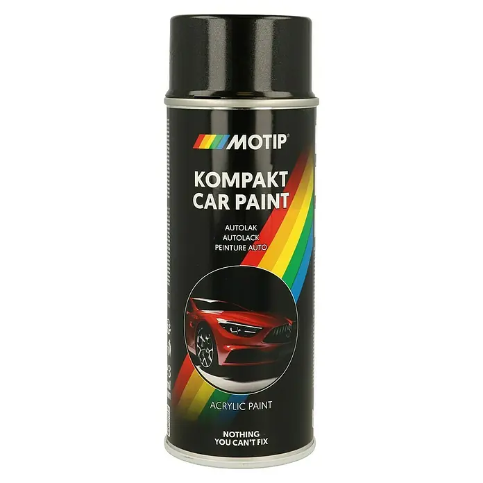 Motip Sprühlack Kompakt - 51024 Grau Metallic, 400 ml - Dose mit MOTIP Kompakt Autolack. Ideal zum Lackieren von Autos, mit Acrylfarbe, um Reparaturen selbst durchzuführen.
