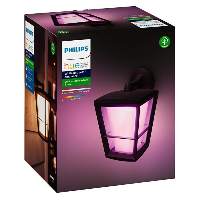 Philips Hue Led-wandlamp voor buiten (1 lampen, 15 W, Lichtkleur: Bont, IP44)